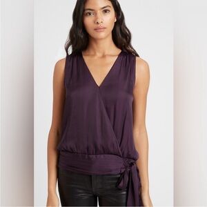 NWT Banana Republic Deep Purple Wrap Tank Top